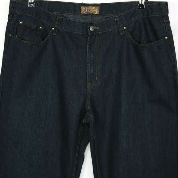 Blue Pronto Uomo Straight Leg Jeans Dark Big & Tall 40‎ X 38 Act 39 X 39 - Picture 8 of 12